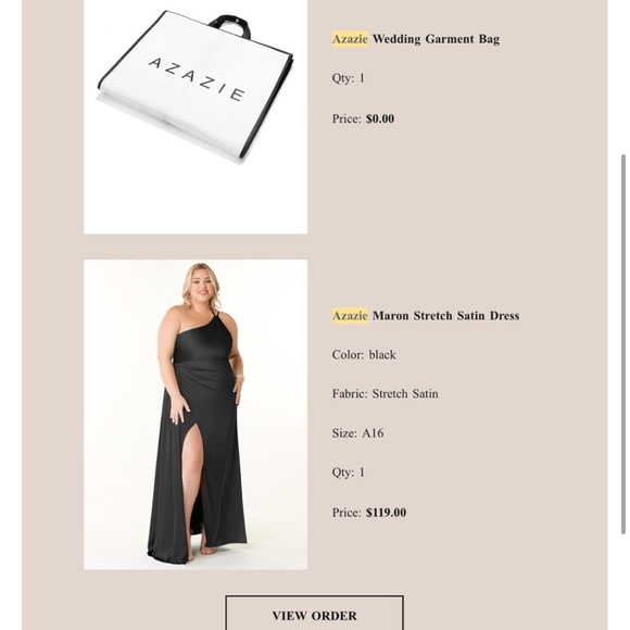 Azazie Black Dress - Picture 4 of 4